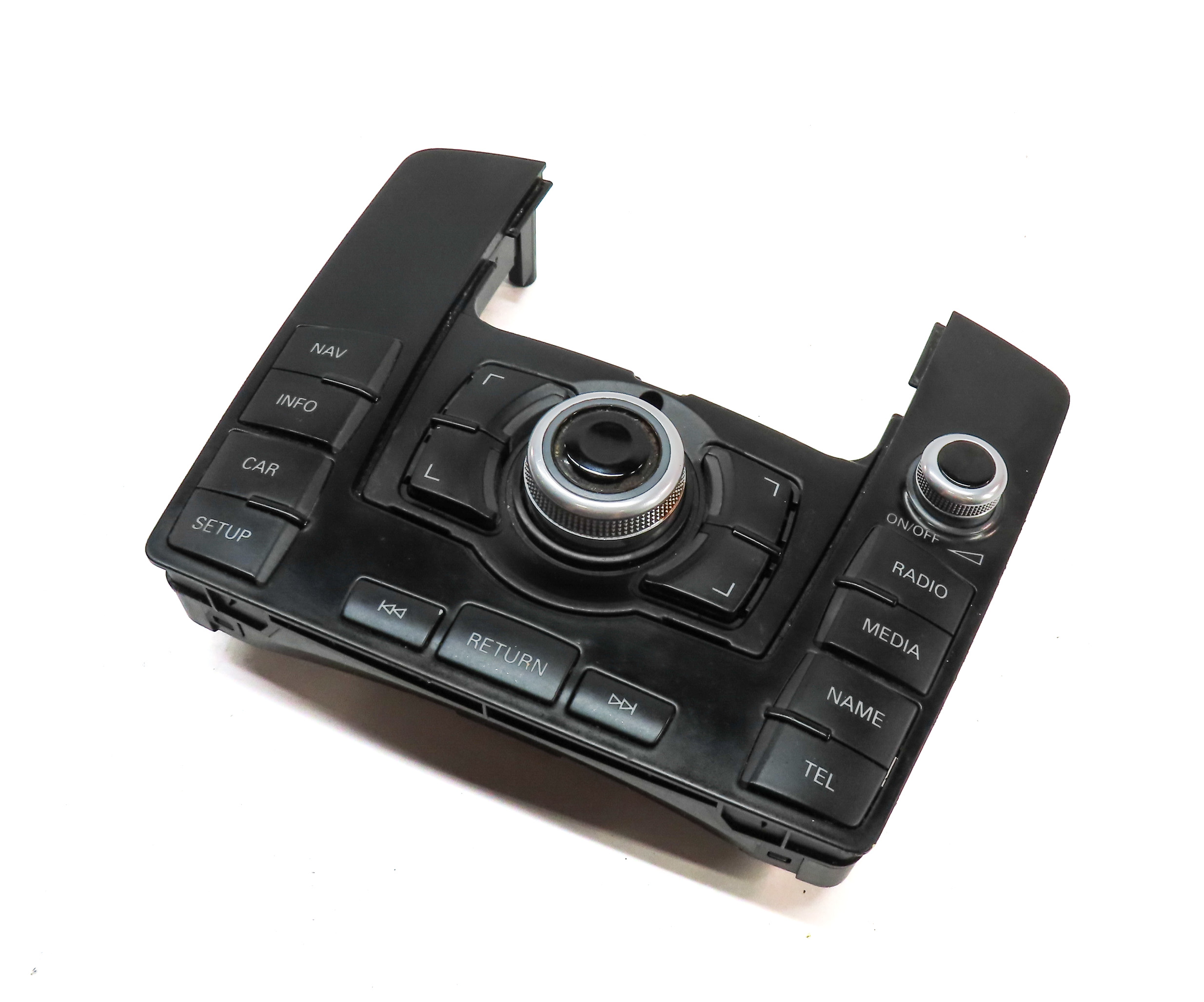 2010-2011 AUDI Q7 (4L) CENTER CONSOLE RADIO MMI NAVIGATION CONTROL SWITCH PANEL — exact item pictured